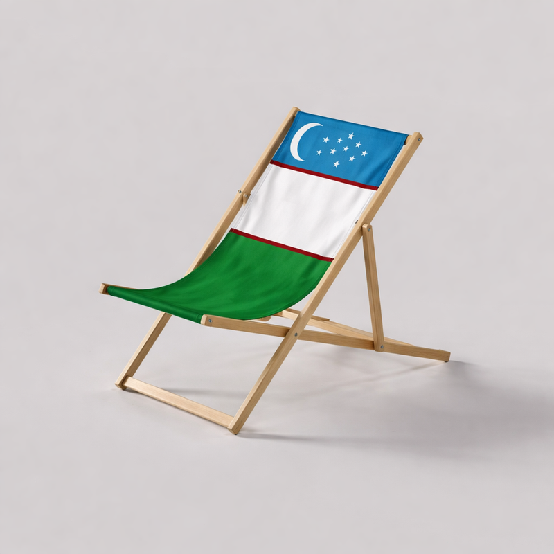 Uzbekistan Flag Deckchair