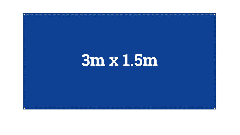 3m x 1.5m Full colour printed banner - QUICK Delivery