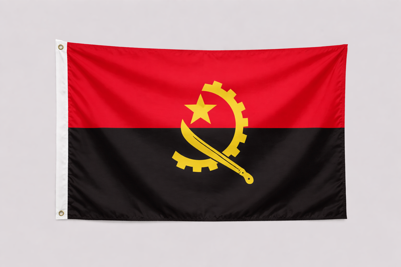 Angola Budget Display Flag 91cm x 60cm (3ft x 2ft)