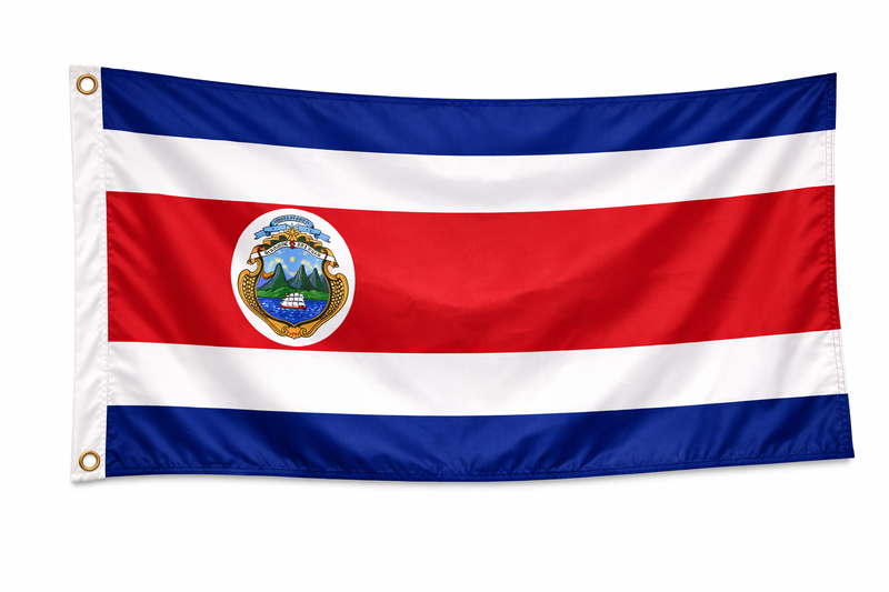 Costa Rica Budget Display Flag 91cm x 60cm (3ft x 2ft)