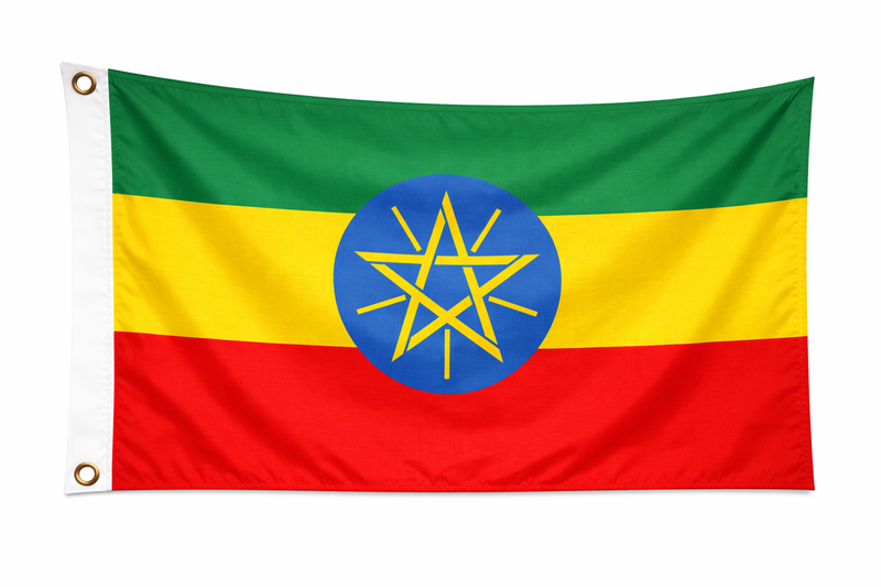 Ethiopia 1.52m x 0.91m (5ftx 3ft) Budget Display Flag