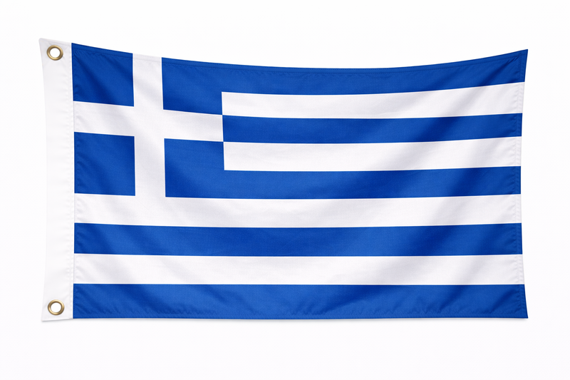 Greece 1.52m x 0.91m (5ftx 3ft) Budget Display Flag