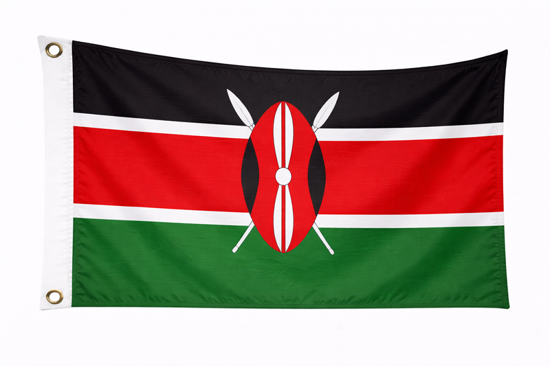Kenya 1.52m x 0.91m (5ftx 3ft) Budget Display Flag