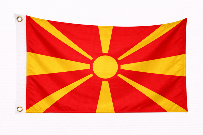 Macedonia 1.52m x 0.91m (5ftx 3ft) Budget Display Flag