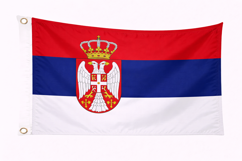 Serbia 1.52m x 0.91m (5ftx 3ft) Budget Display Flag