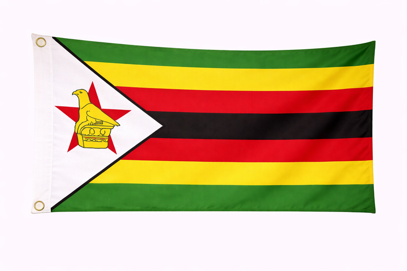 Zimbabwe budget display flag 3ft x 2ft (91cm x 60cm)