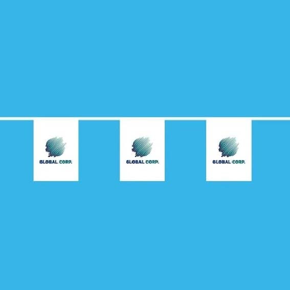 Custom printed Synthetic bunting - A3 rectangles - EXPRESS Delivery