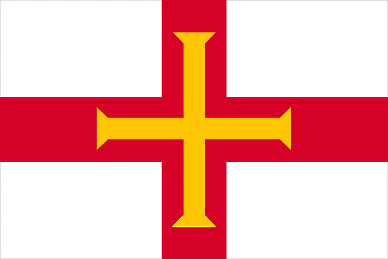 Guernsey Sewn Flag with Rope & Toggle