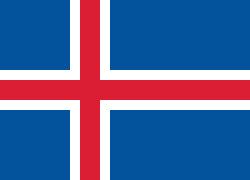 Iceland Budget Display Flag 91cm x 60cm (3ft x 2ft)