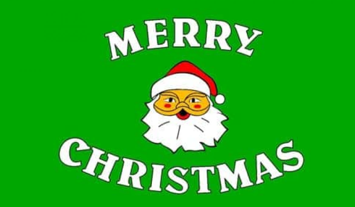 Merry Christmas (Green) 5ft x 3ft flag