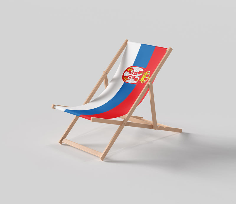 Serbia flag deckchair