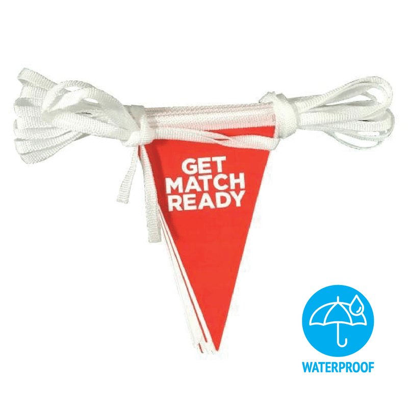 Custom printed synthetic bunting - A5 triangular