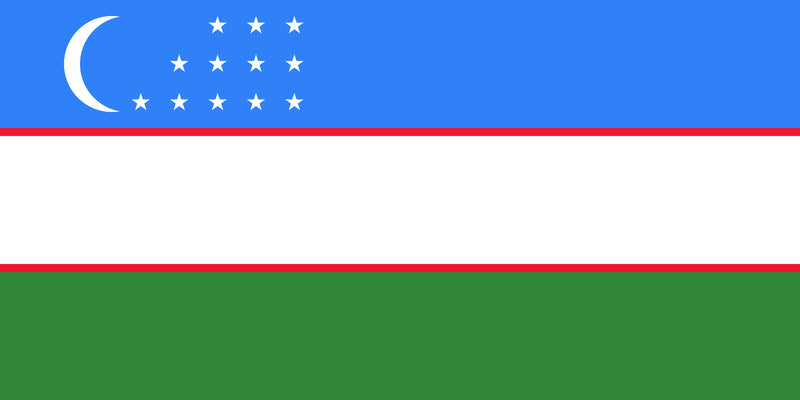 Uzbekistan 1.52m x 0.91m (5ftx 3ft) Budget Display Flag