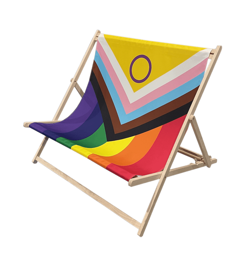 Personalised wideboy double deckchair, printed with your design