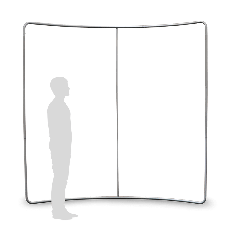 2.4m curved stretch fabric wall