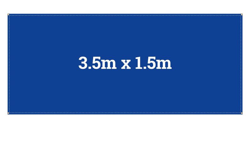 3.5m x 1.5m custom printed banner