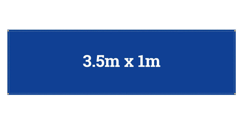 3.5m x 1m custom printed banner