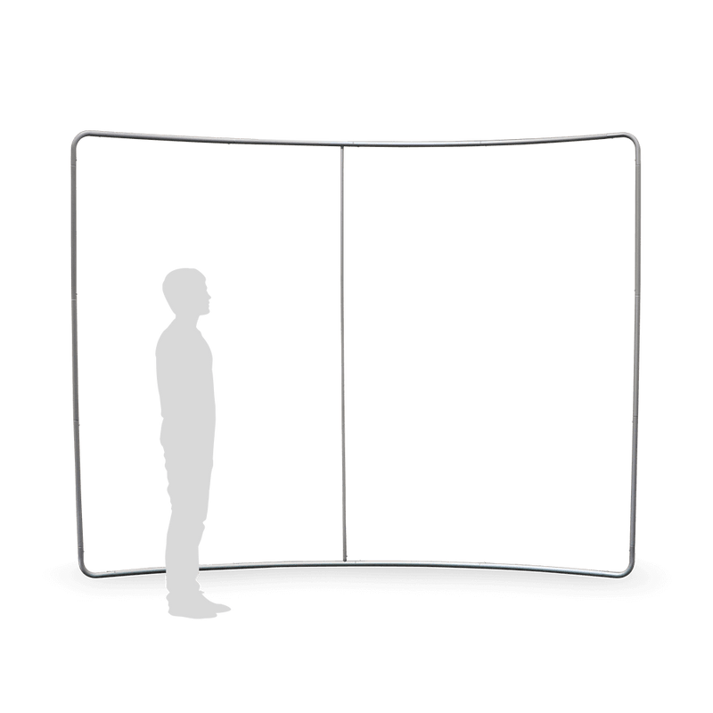 3m wide curved stretch fabric wall