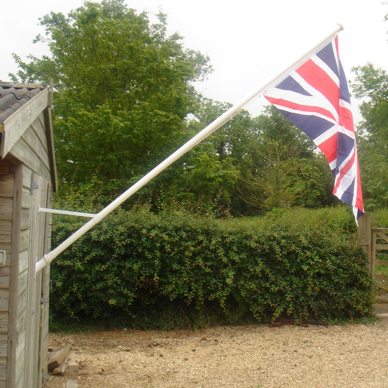 Wall Mounted Flagpole with Angled bracket - 3 Metre