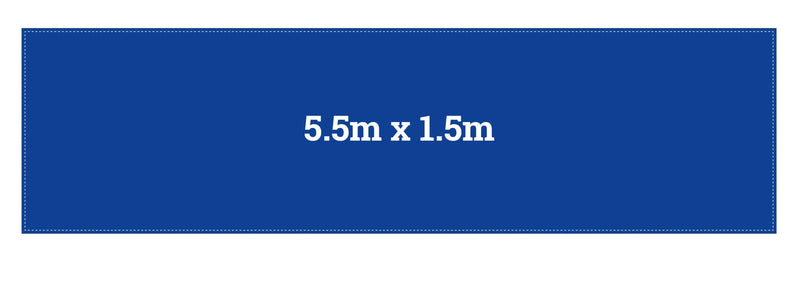 5.5m x 1.5m custom printed banner