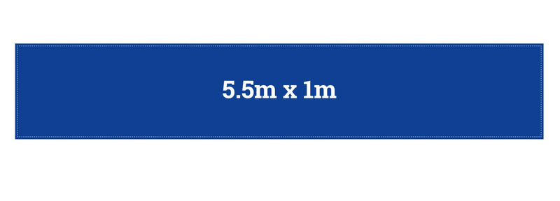 5.5m x 1m custom printed banner