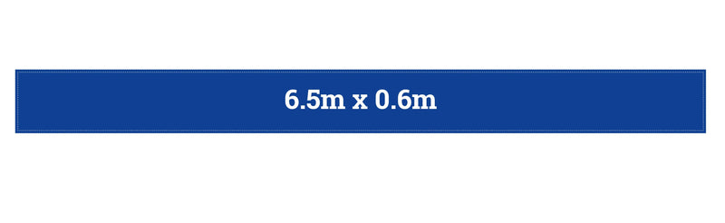 6.5 x 0.6m custom printed banner