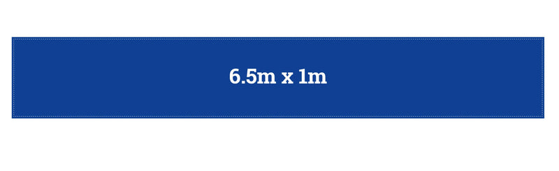 6.5m x 1m custom printed banner