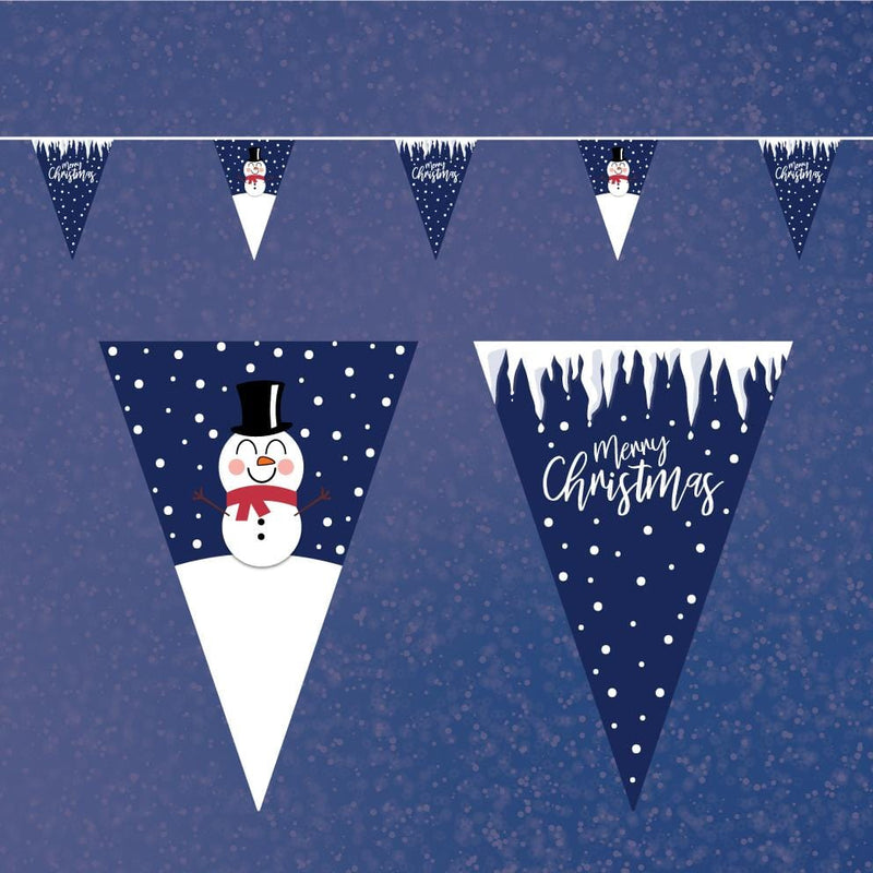 Merry Christmas Snowman Bunting