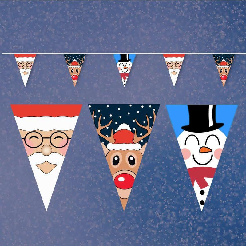Merry Christmas Characters Bunting