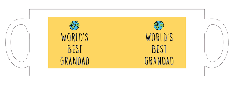 Worlds best Grandad personalised mug