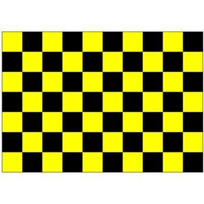 Black & Yellow Checkered 1.52m x 0.91m (5ftx 3ft) Budget Display Flag