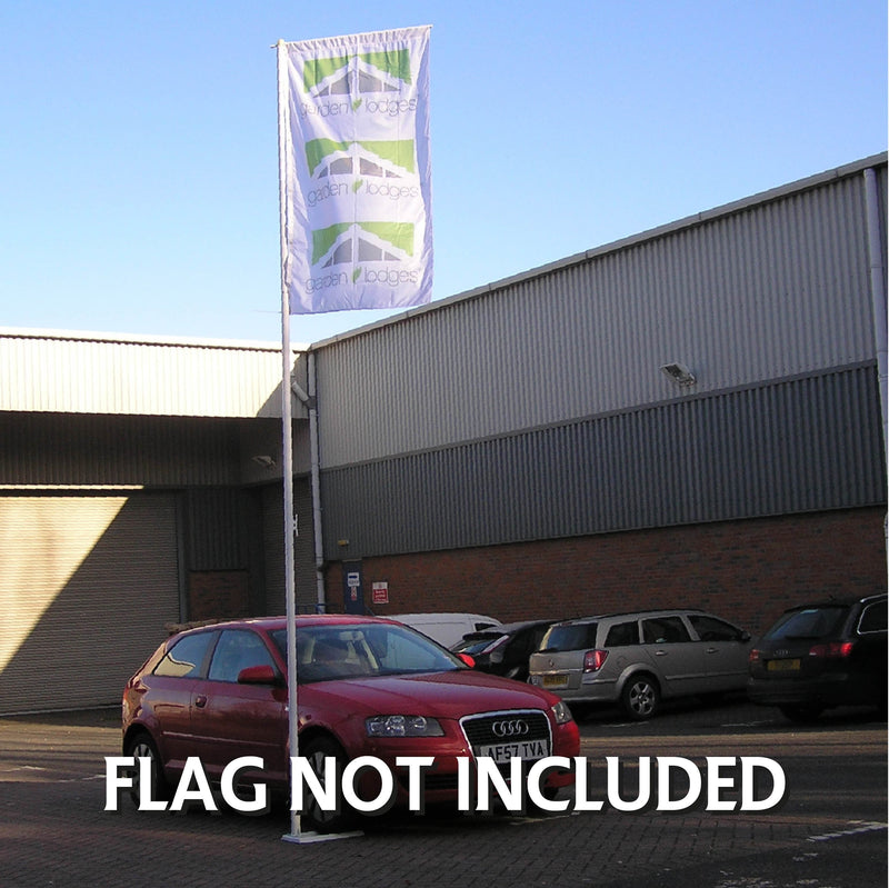 Car garage flagpoles