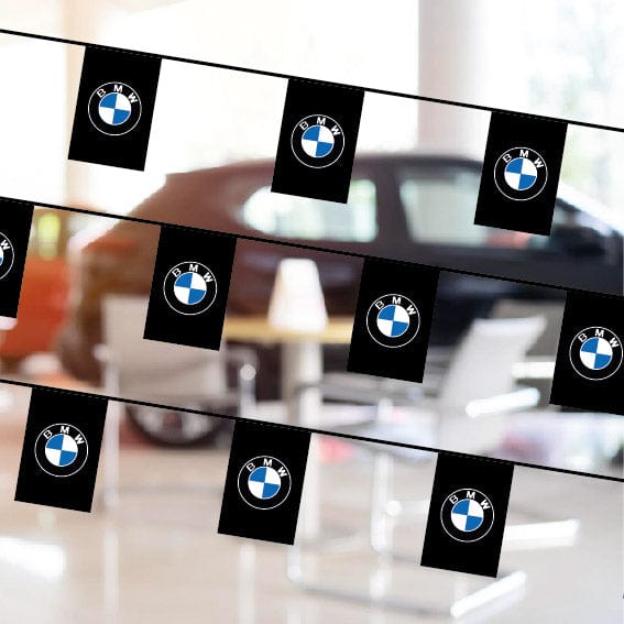 Custom made bunting for car dealerships - A5 rectangles
