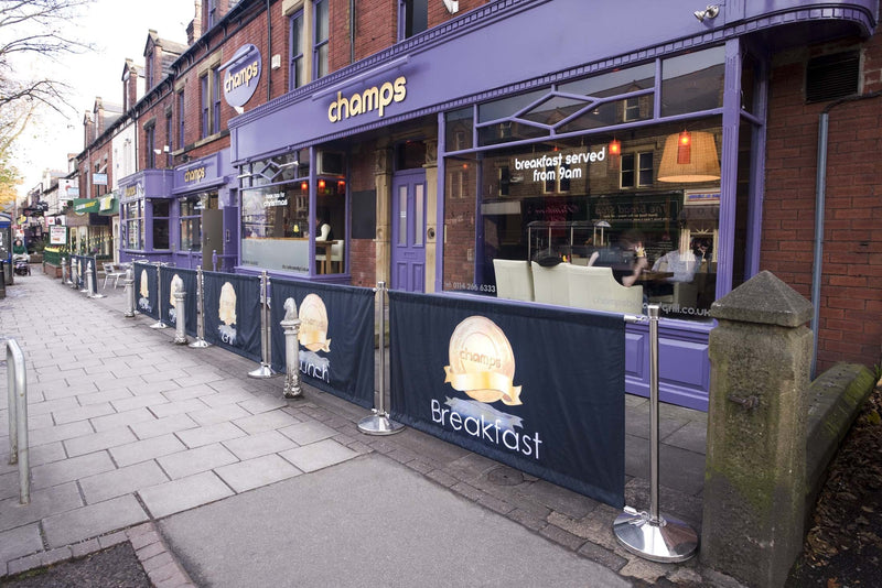 Social Distancing 1200mm Cafe Windbreak barrier