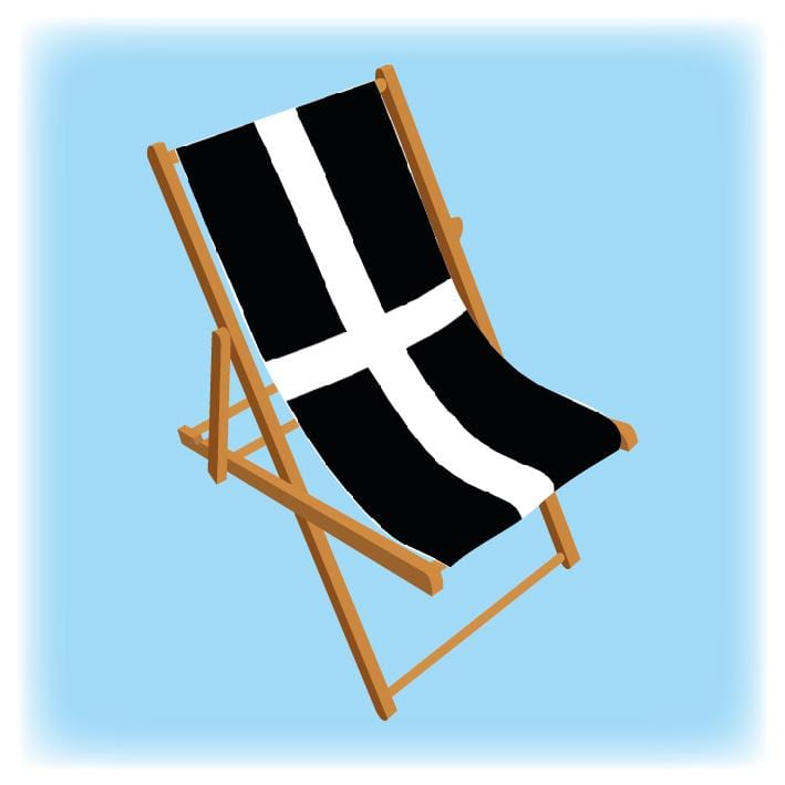 Cornwall (Saint Piran) Flag deckchair