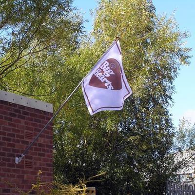 Lightweight wall mounted flagpole