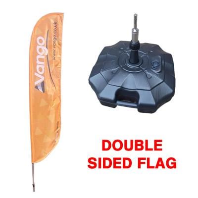DOUBLE SIDED Medium Feather Flag with 32L Water fillable base