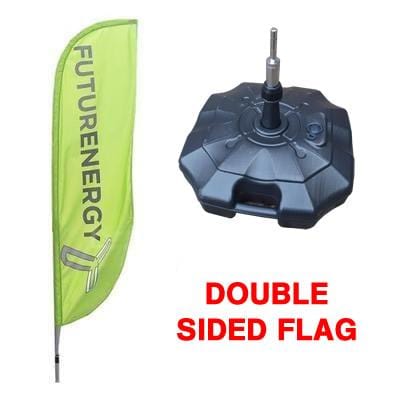 DOUBLE SIDED Small Feather Flag with water fillable base