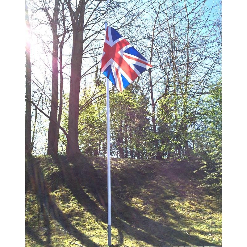 Value white Flagpole 4.8 metre, 4 section