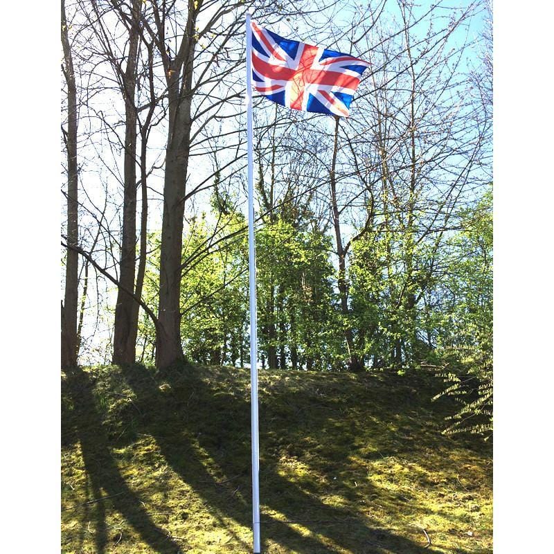 Value white Flagpole 6 metre, 5 section