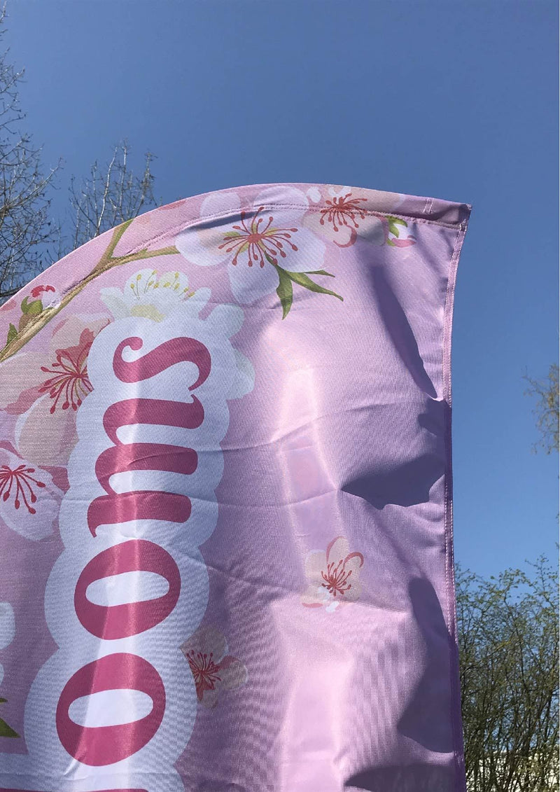 Small Feather Flag with Steel Grey Water Fillable Parasol Base