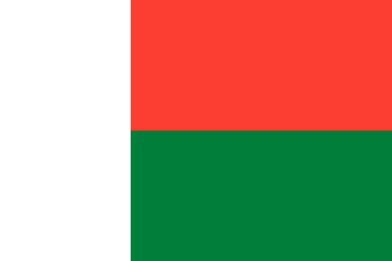 Madagascar Table Flag