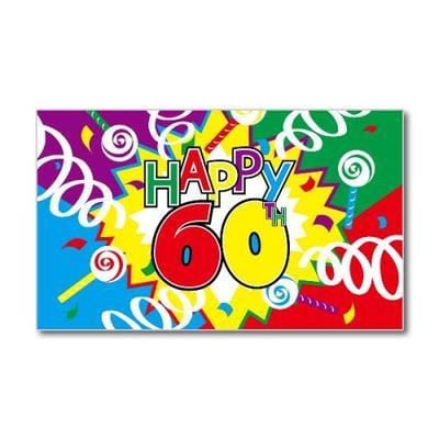 Happy 60th Birthday Flag 5ft x 3ft Flag