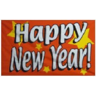 Happy New Year Flag - 5ft x 3ft