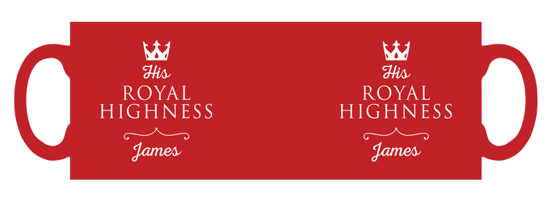 His royal highness personalised mug