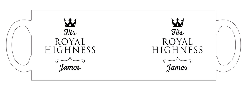 His royal highness personalised mug