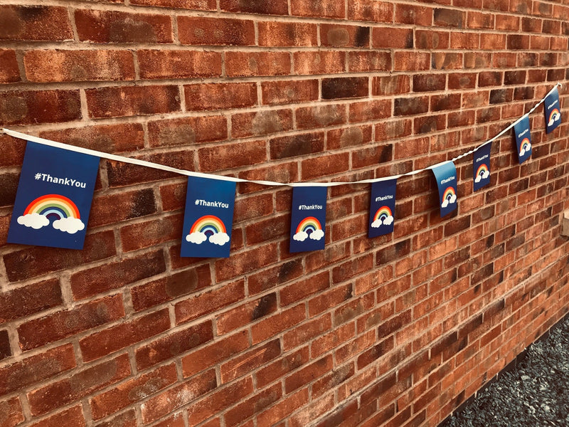 Rainbow "Thank You" Bunting for the Garden