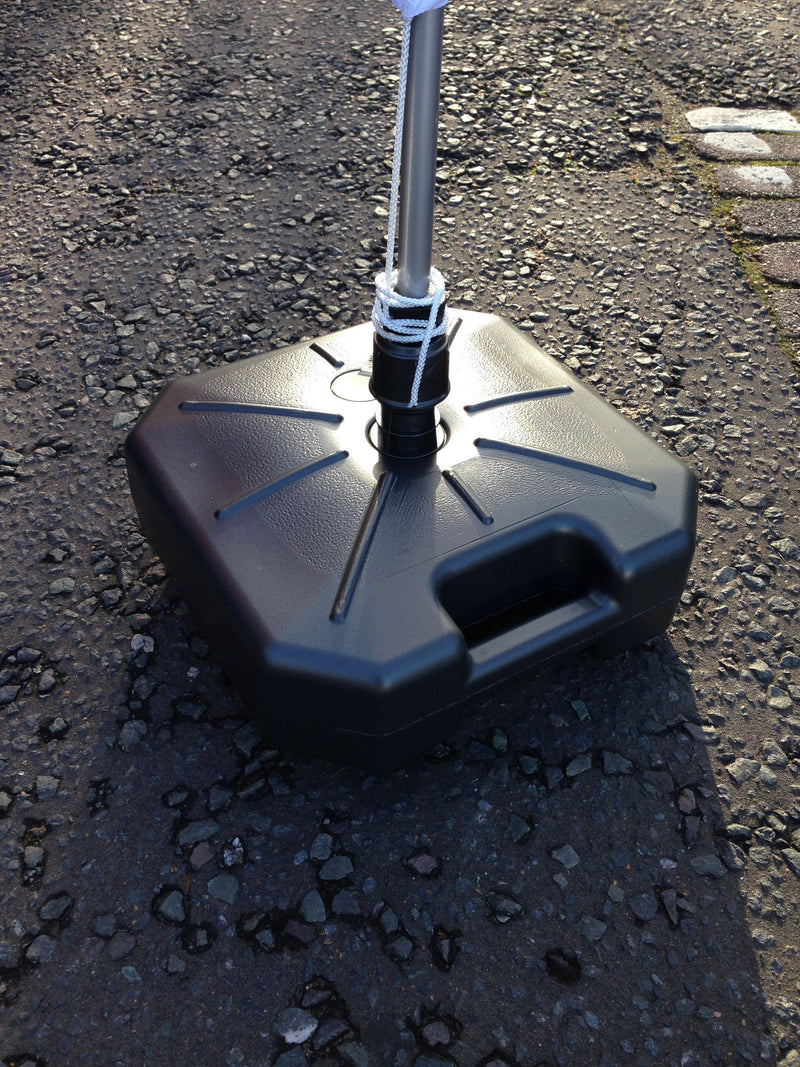 Medium Feather Flag with water fillable steel grey base