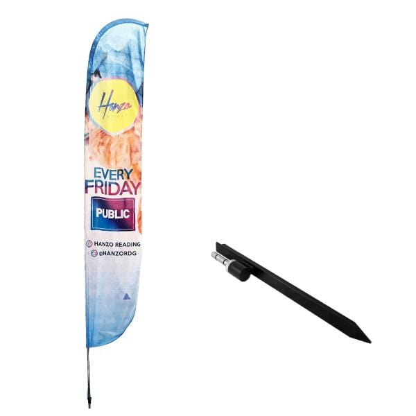Large Feather flag with ground spike