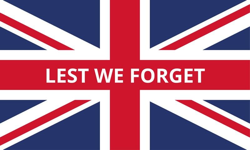 Lest We Forget Flag 1500 x 900mm (5ft x 3ft)